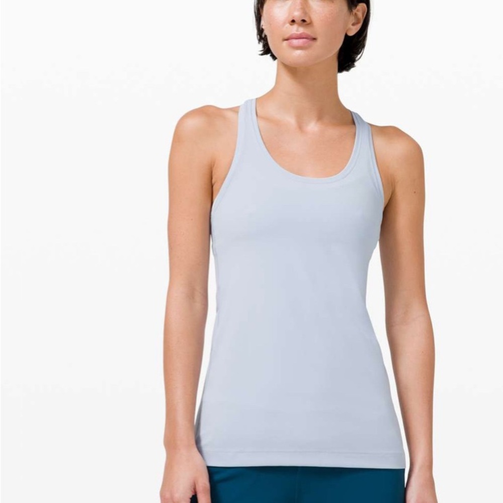Lululemon Cool Racerback Tank Top Sz 6 Yoga Run Summer Workout *Flaw